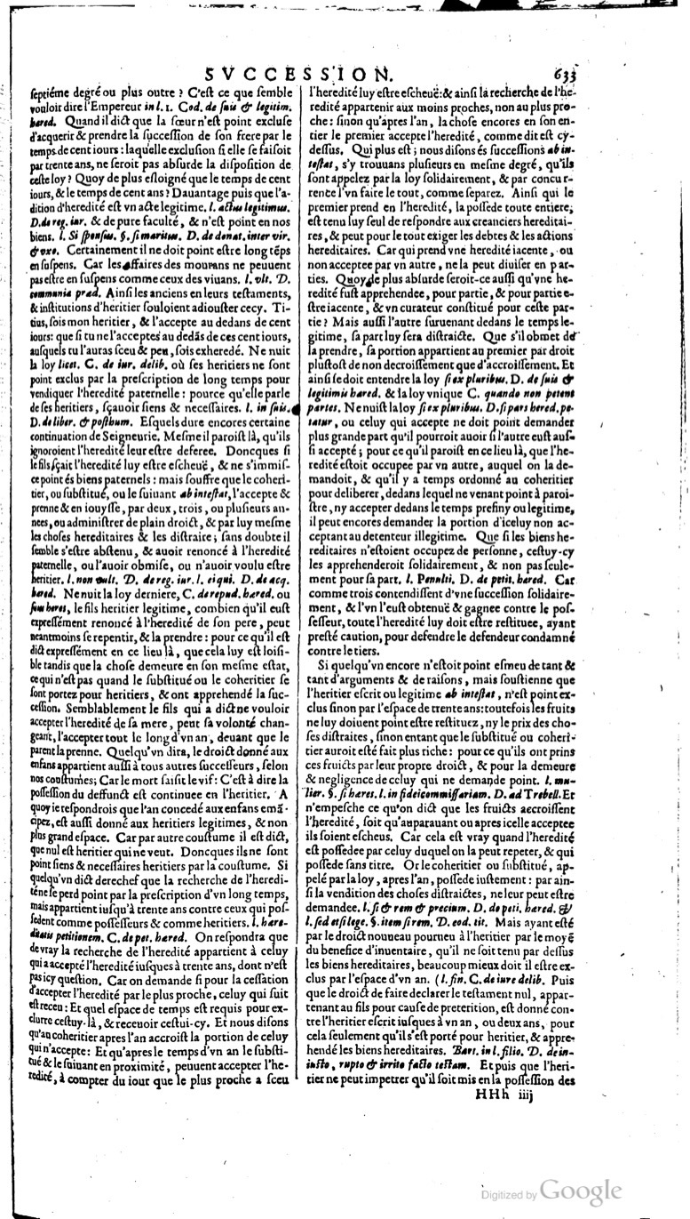 1629 - Veuve Nicolas Buon - Trésor du droit français (21754 T. 3) - BM Lyon