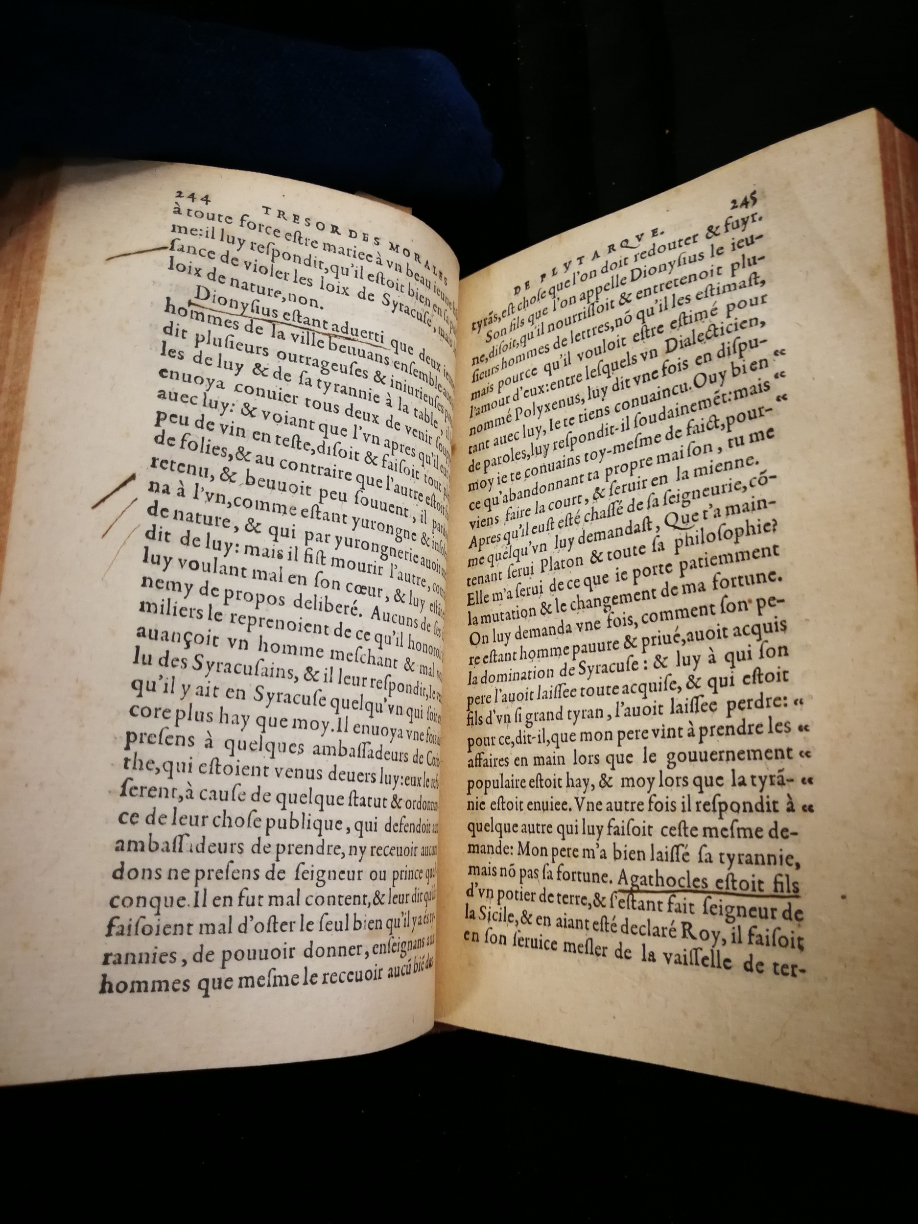 1577 - Jean Poupy - Trésor des morales de Plutarque - Les Méjanes, Aix-en-Provence