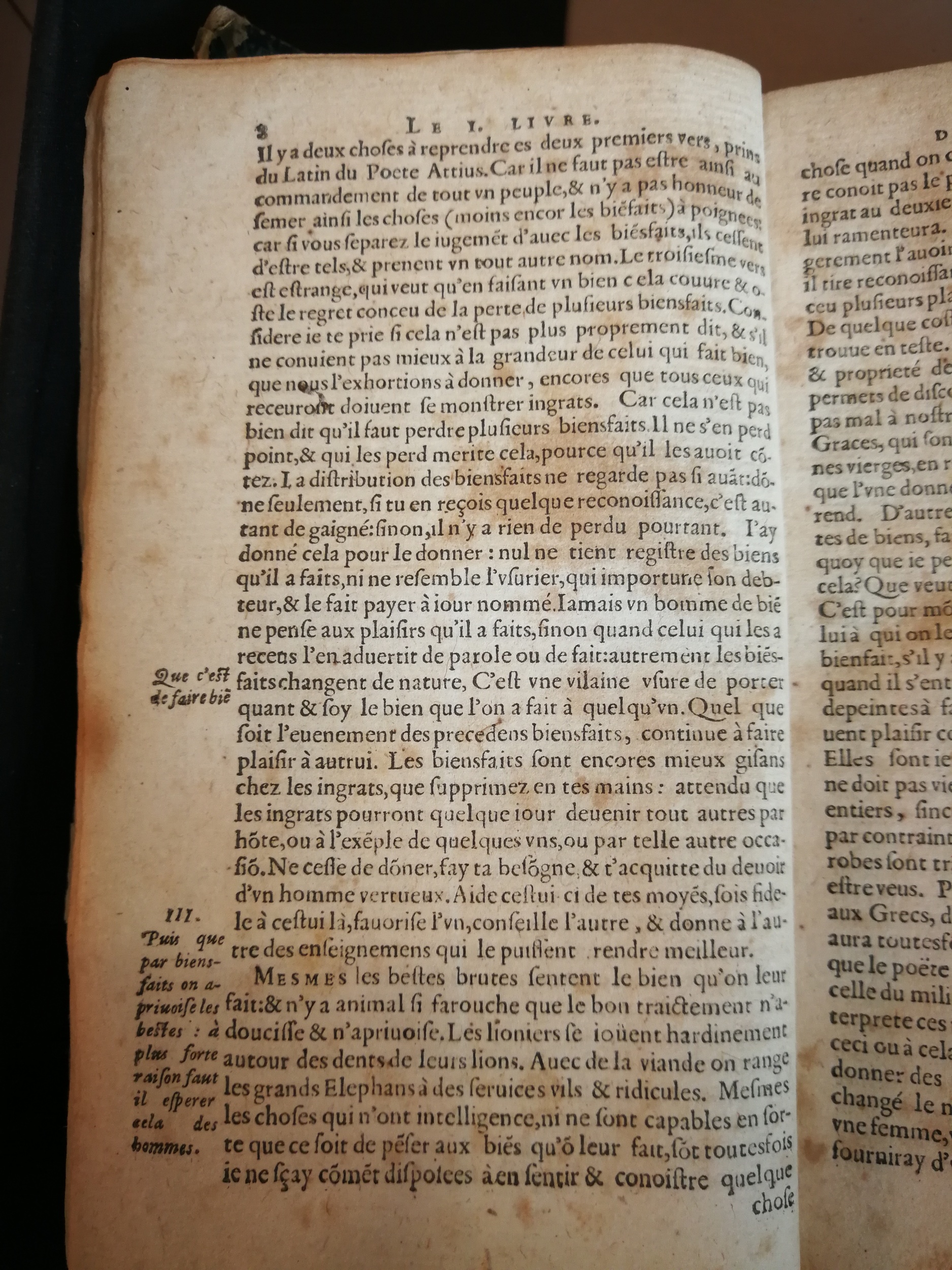 1606 - Jean Arnaud - Œuvres morales et mêlées de Sénèque, Trésor de philosophie morale - BM Marseille