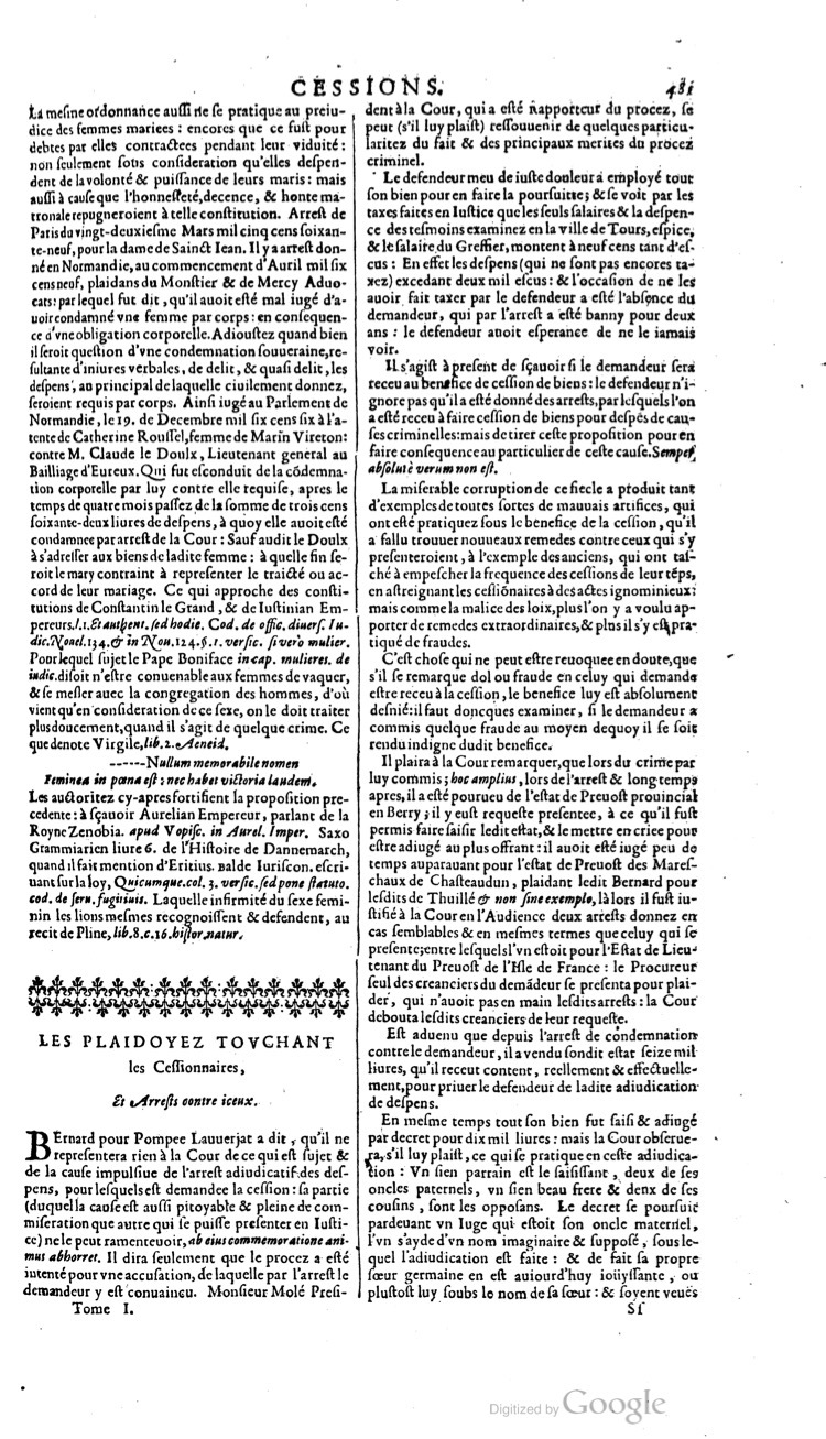 1629 - Veuve Nicolas Buon - Trésor du droit français (21754 T. 1) - BM Lyon