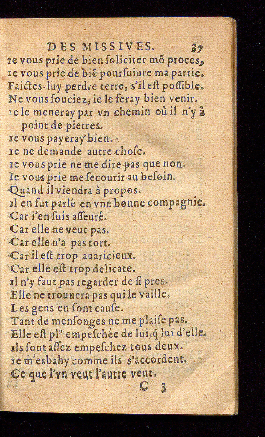 1614 - Barthélemy Vincent - Élite et Trésor des lettres missives - Bâle