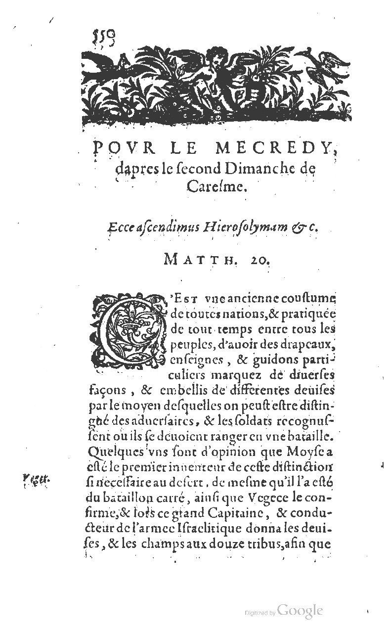 1607 - Nicolas Du Fossé - Trésor quadragésimal - T 01 - BM Lyon