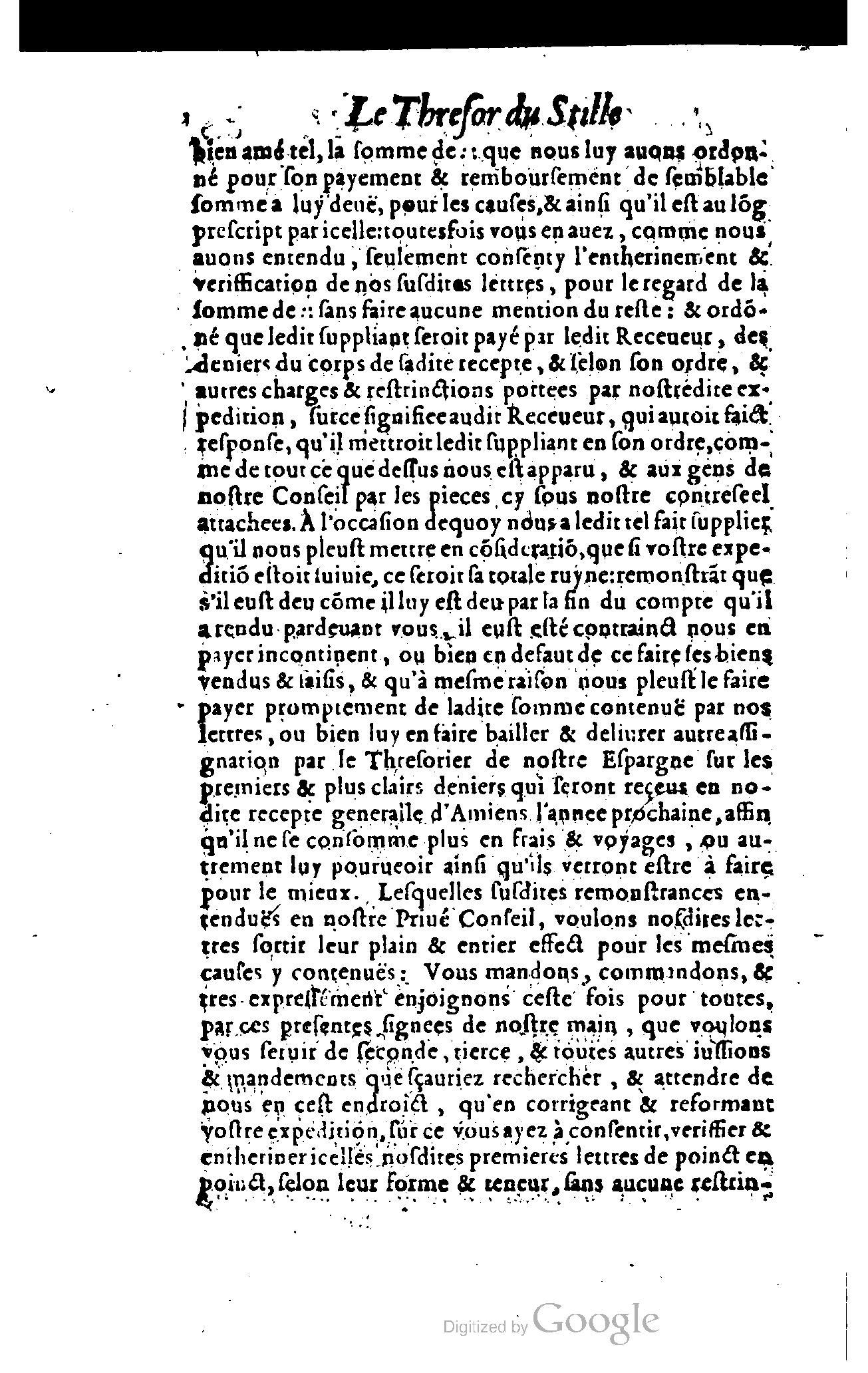1614 - Jean Richer - Trésor du nouveau style et protocole de la chancellerie de France - BSB Munich