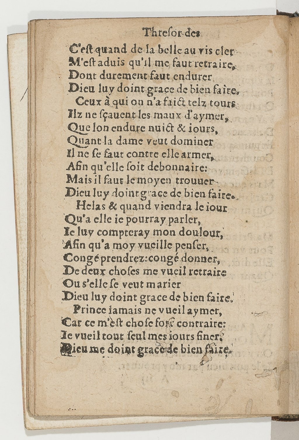 1568c. - Veuve Jean Bonfons - Trésor des joyeuses inventions du parangon de poésies - BnF Arsenal