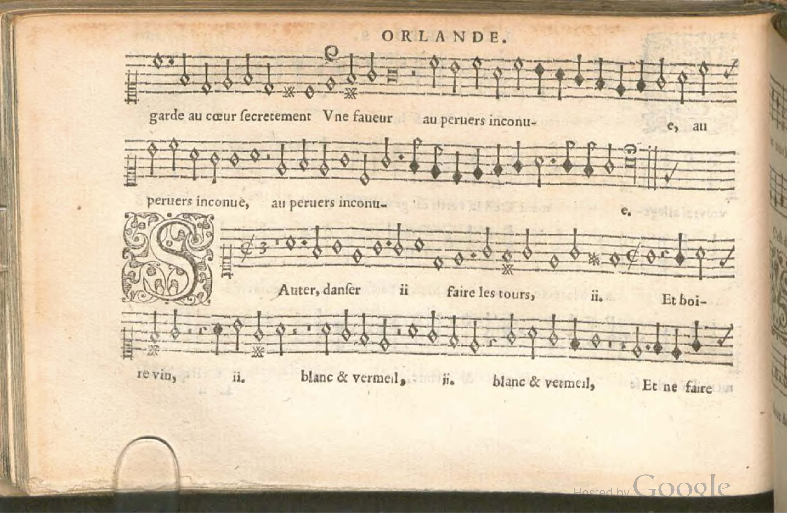 1576 - [Pierre de Saint-André] - Trésor de musique d’Orlande de Lassus Superius - BSB Munich