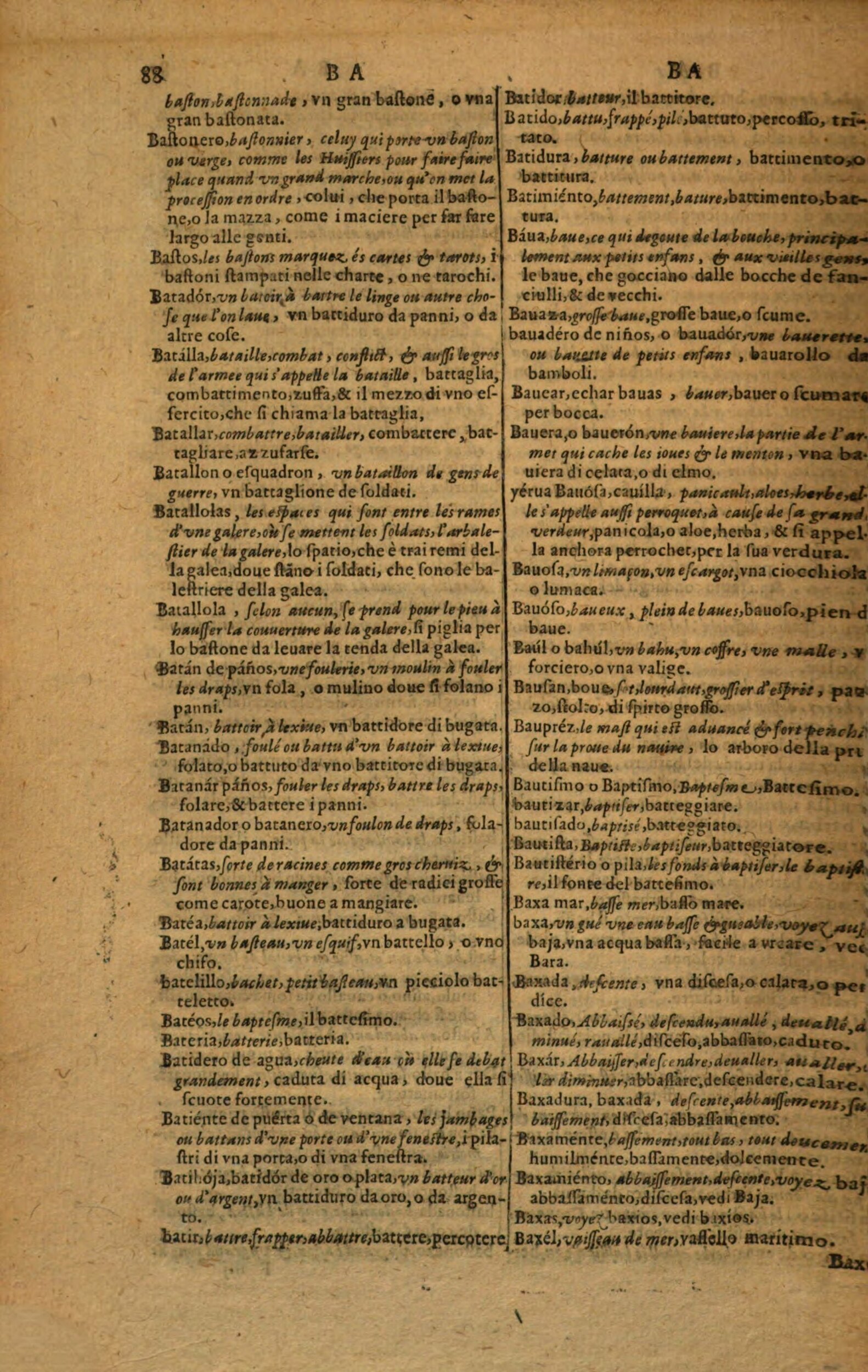 1617 - Samuel Crespin - Trésor des trois langues espagnole, française et italienne (Première partie) - Regensburg