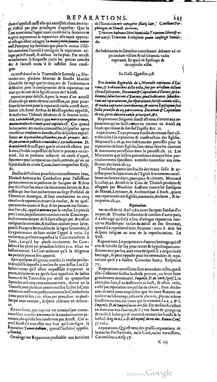 1629 - Veuve Nicolas Buon - Trésor du droit français (21754 T. 3) - BM Lyon