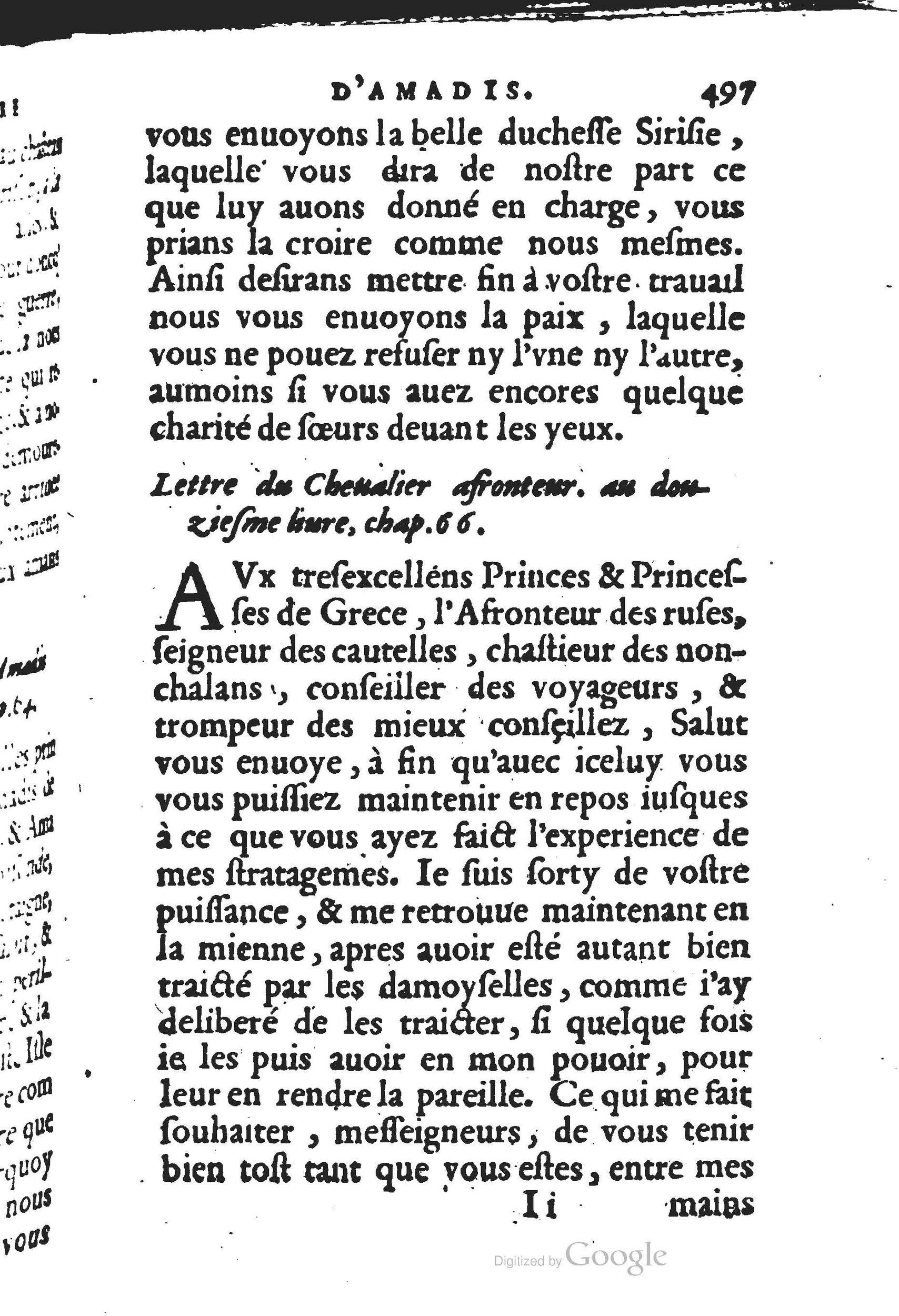 1560 - Jean d’Ogerolles et Gabriel Cotier Lyon - Trésor des Amadis - BSB Munich