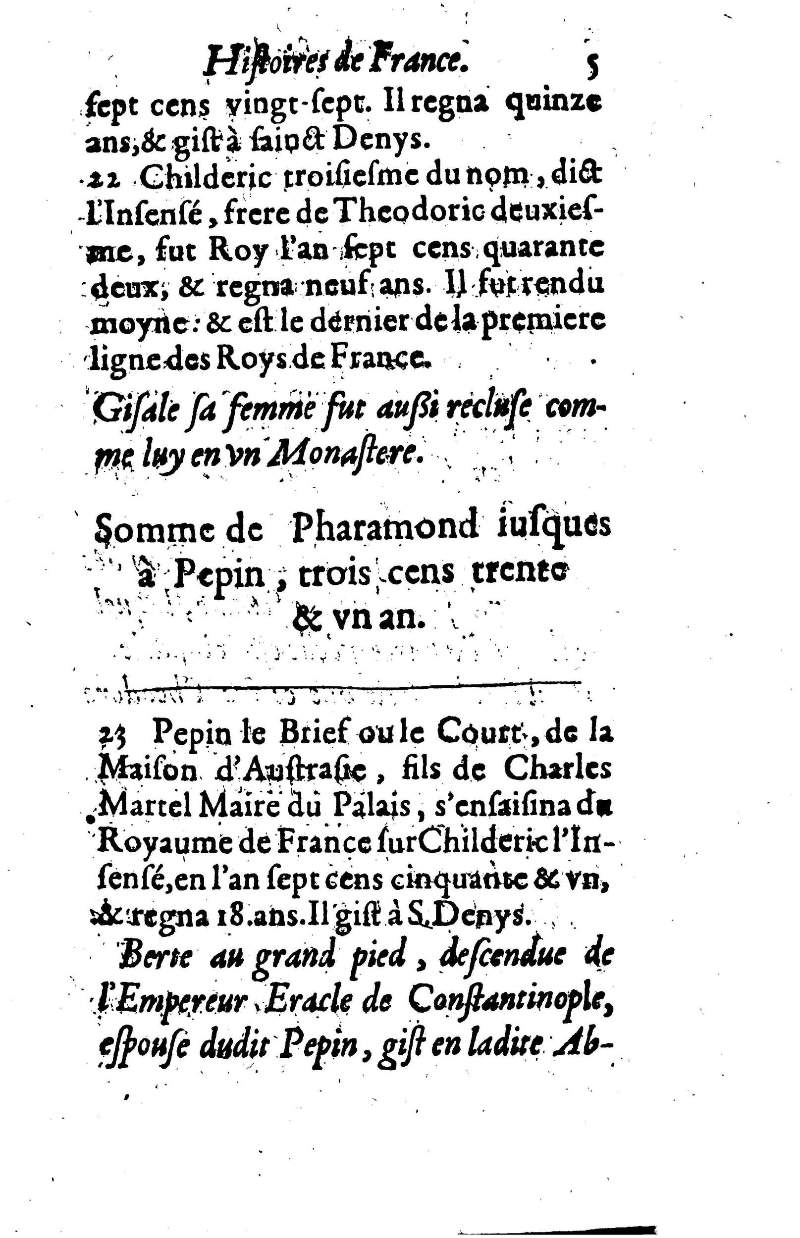 1617 - Jean Corrozet - Trésor des histoires de France - BM Lyon