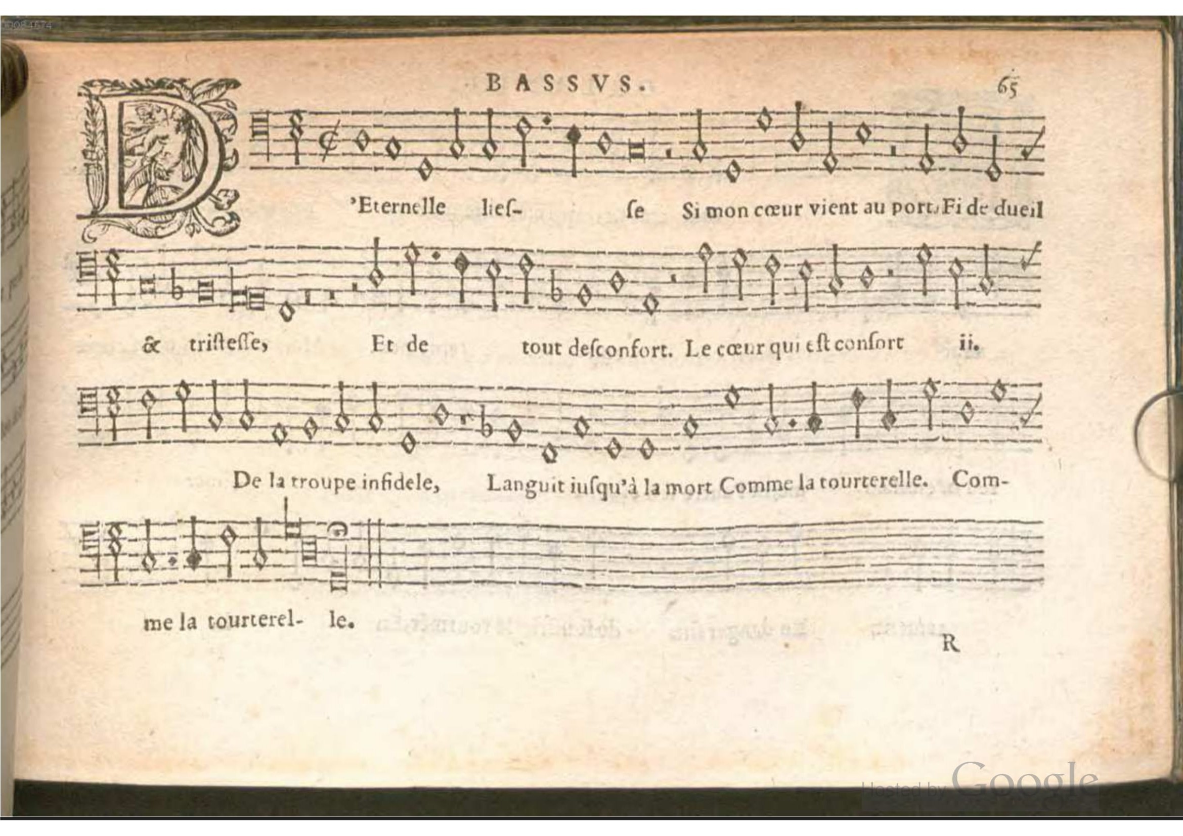 1576 - [Pierre de Saint-André] - Trésor de musique d’Orlande de Lassus Bassus - BSB Munich