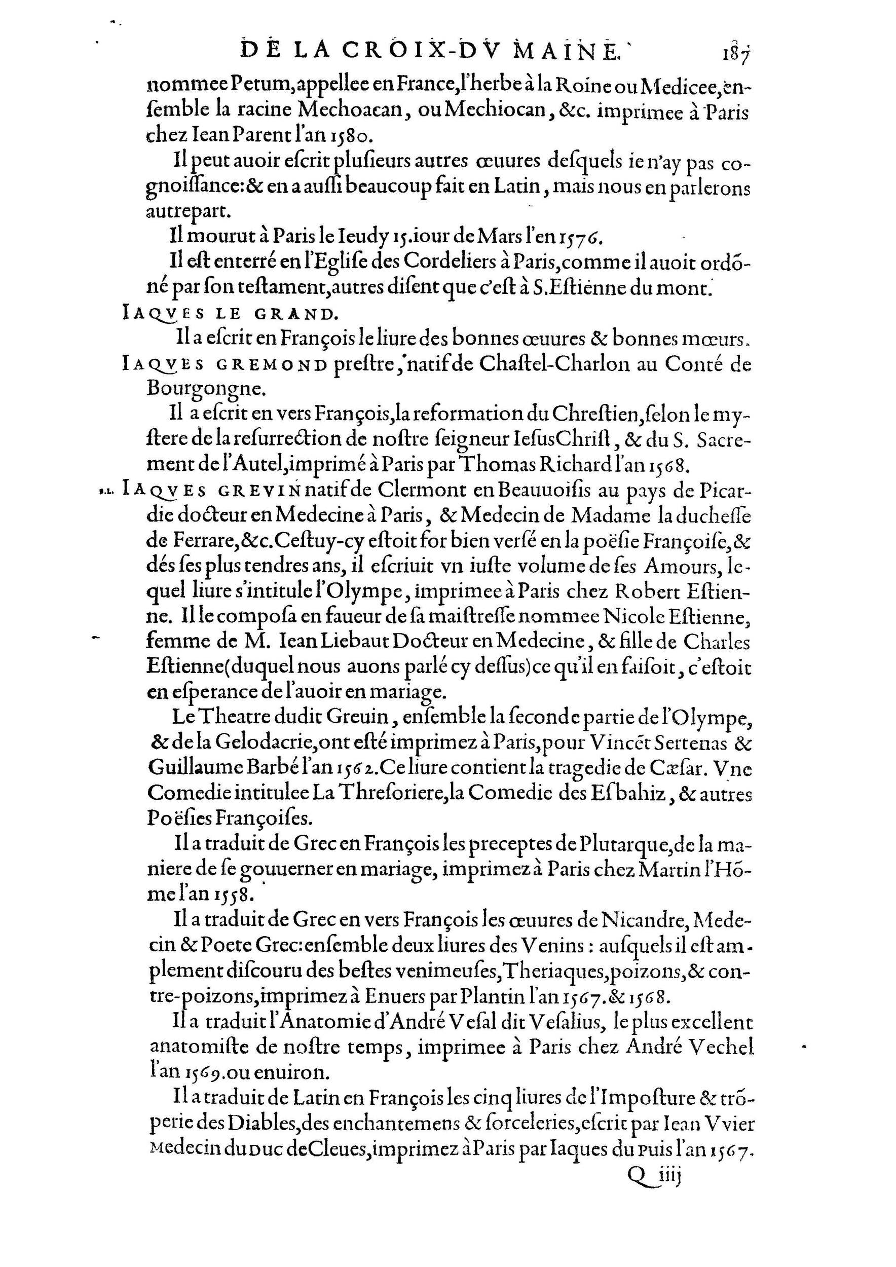 1584 - Abel L&#039;Angelier - Bibliothèques françaises - BnF