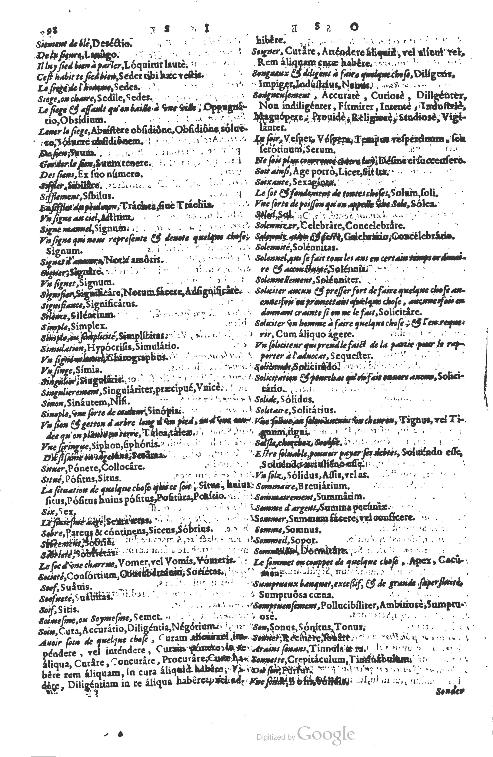 1578 - Louis Cloquemin - Trésor des mots et traits français - BSB Munich