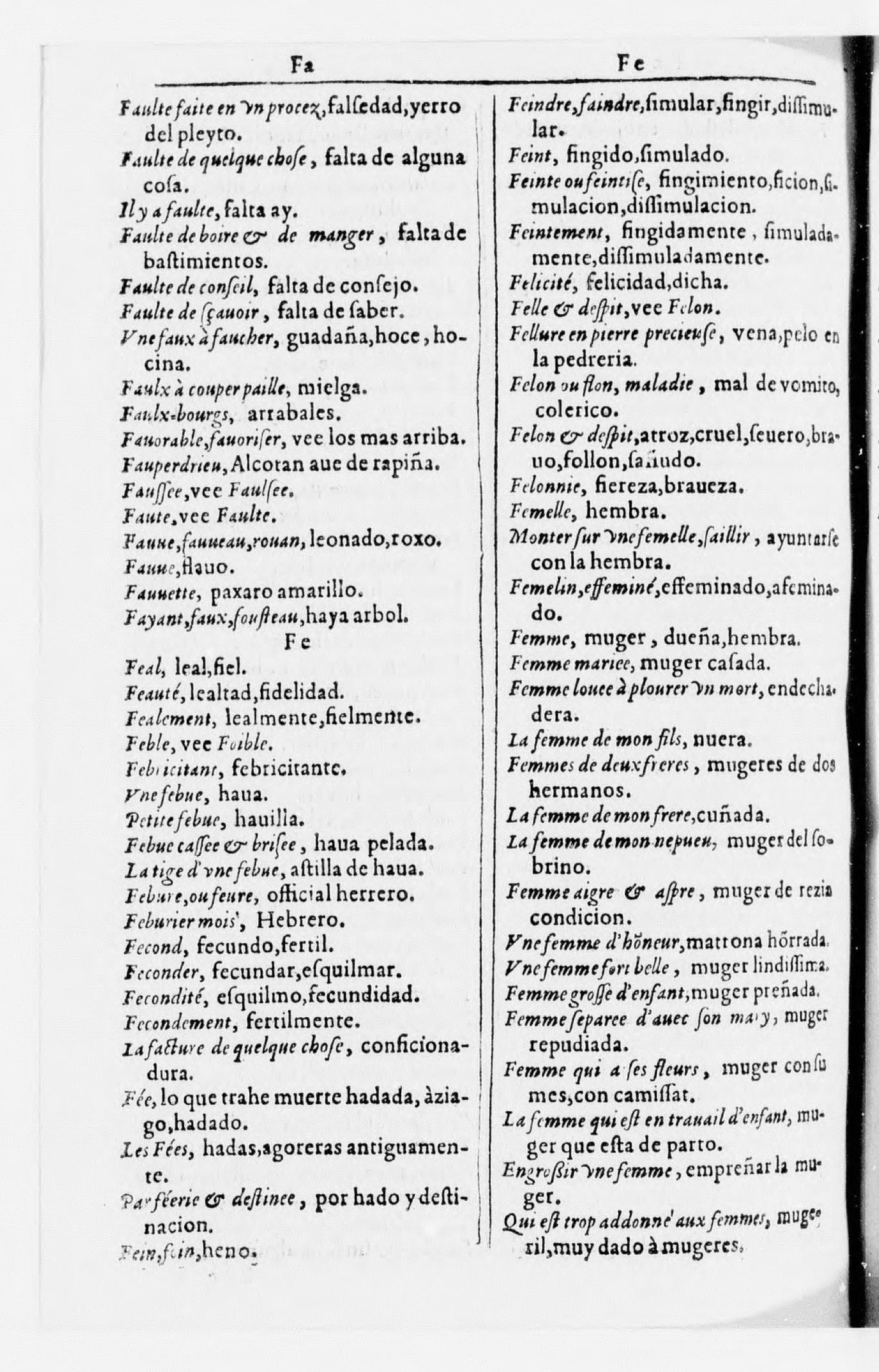 1616 - Veuve Marc Orry - Trésor des deux langues espagnole et française (Seconde partie) - BnF