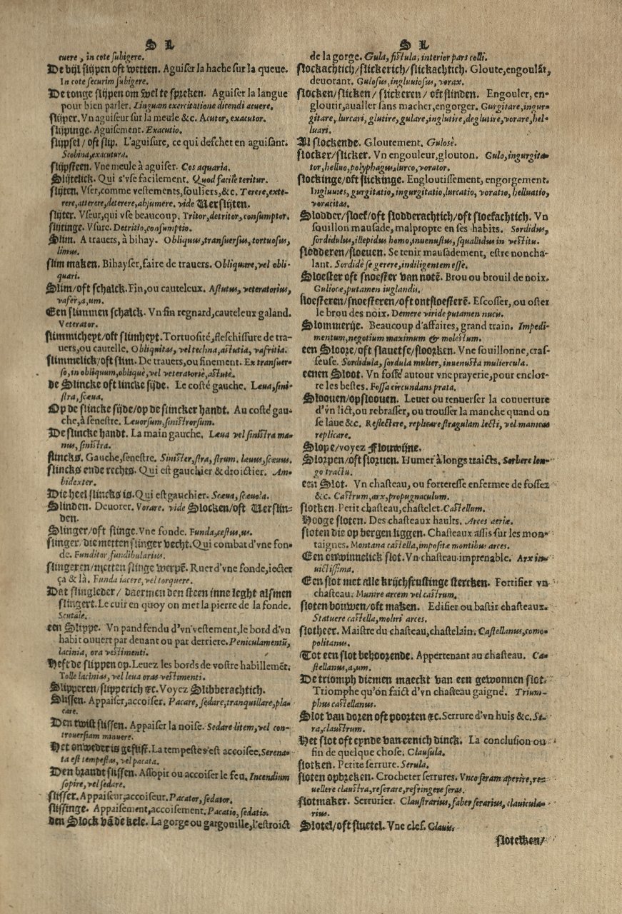 1573 - Christophe Plantin - Trésor du langage bas-allemand - Greifswald