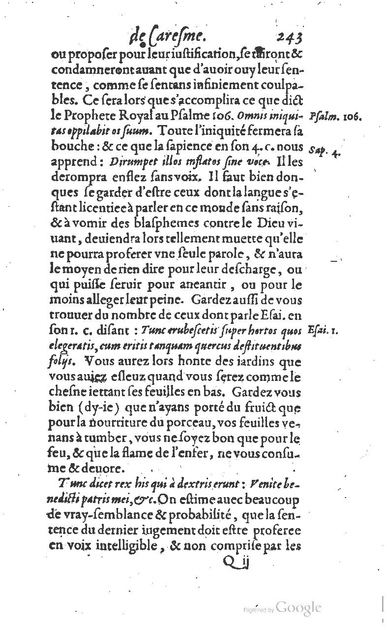 1607 - Nicolas Du Fossé - Trésor quadragésimal - T 01 - BM Lyon