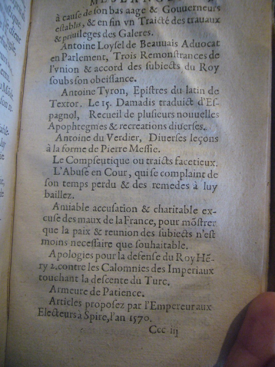 1602 - François Jacquin - Trésor des bons esprits français - BnF Arsenal