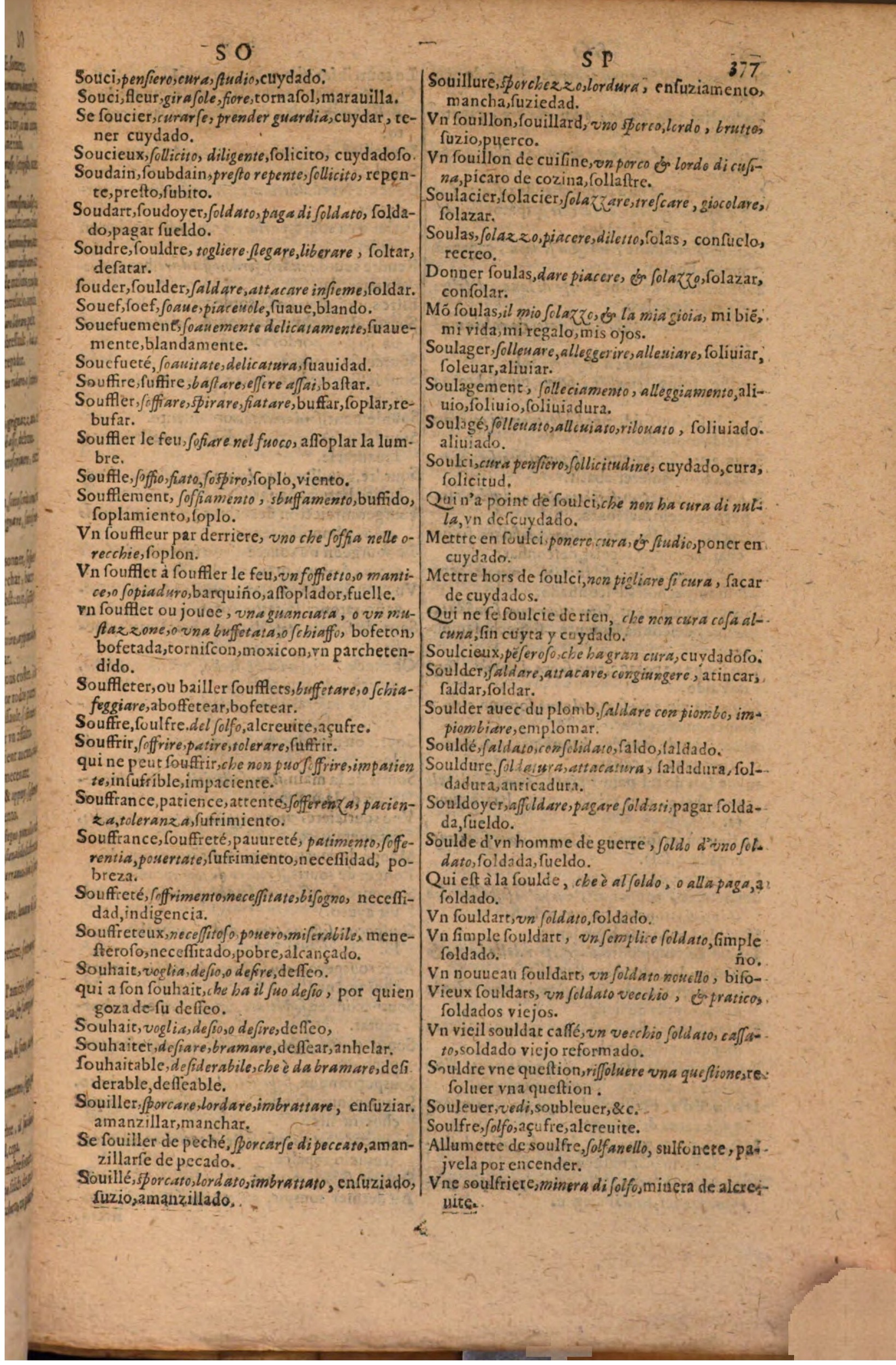 1616 - Pierre de la Rovière - Trésor des trois langues (Seconde partie) - BSB Munich