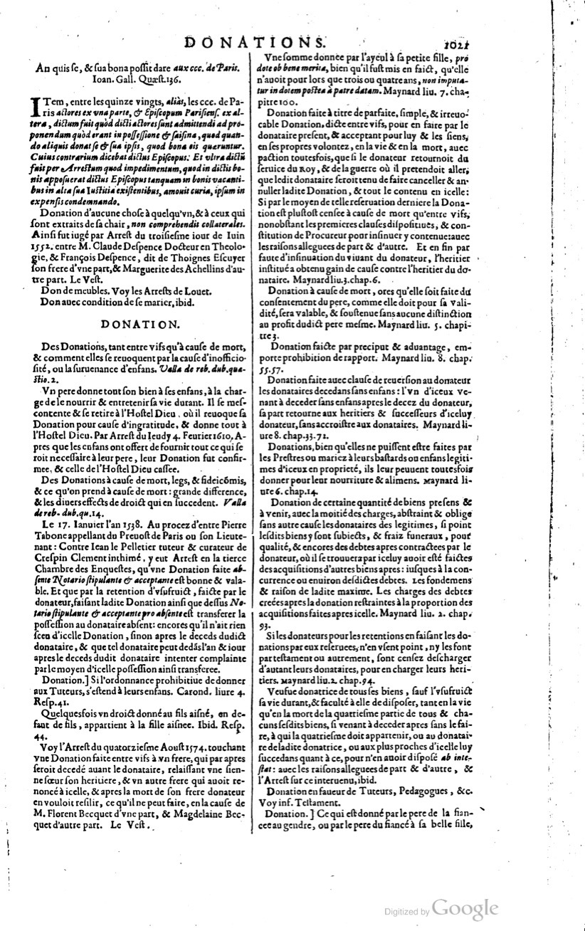 1629 - Veuve Nicolas Buon - Trésor du droit français (21754 T. 1) - BM Lyon