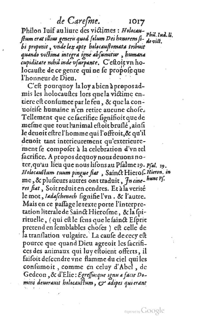 1607 - Nicolas Du Fossé - Trésor quadragésimal - T 01 - BM Lyon