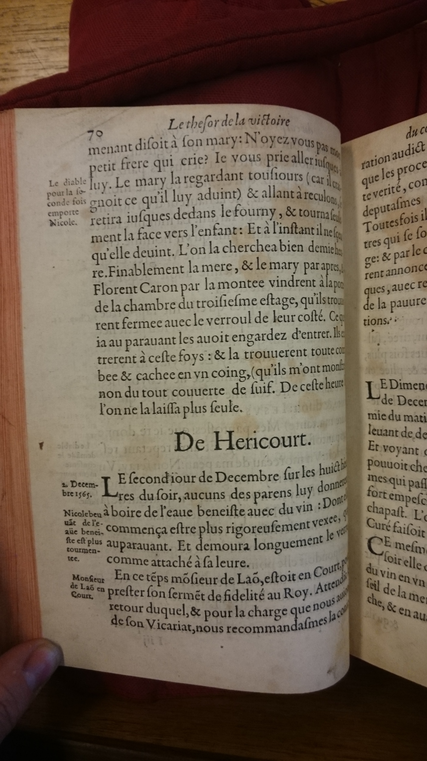 1578 - Nicolas Chesneau - Trésor et entière histoire de la triomphante victoire du corps de Dieu sur l’esprit malin - BM Lyon