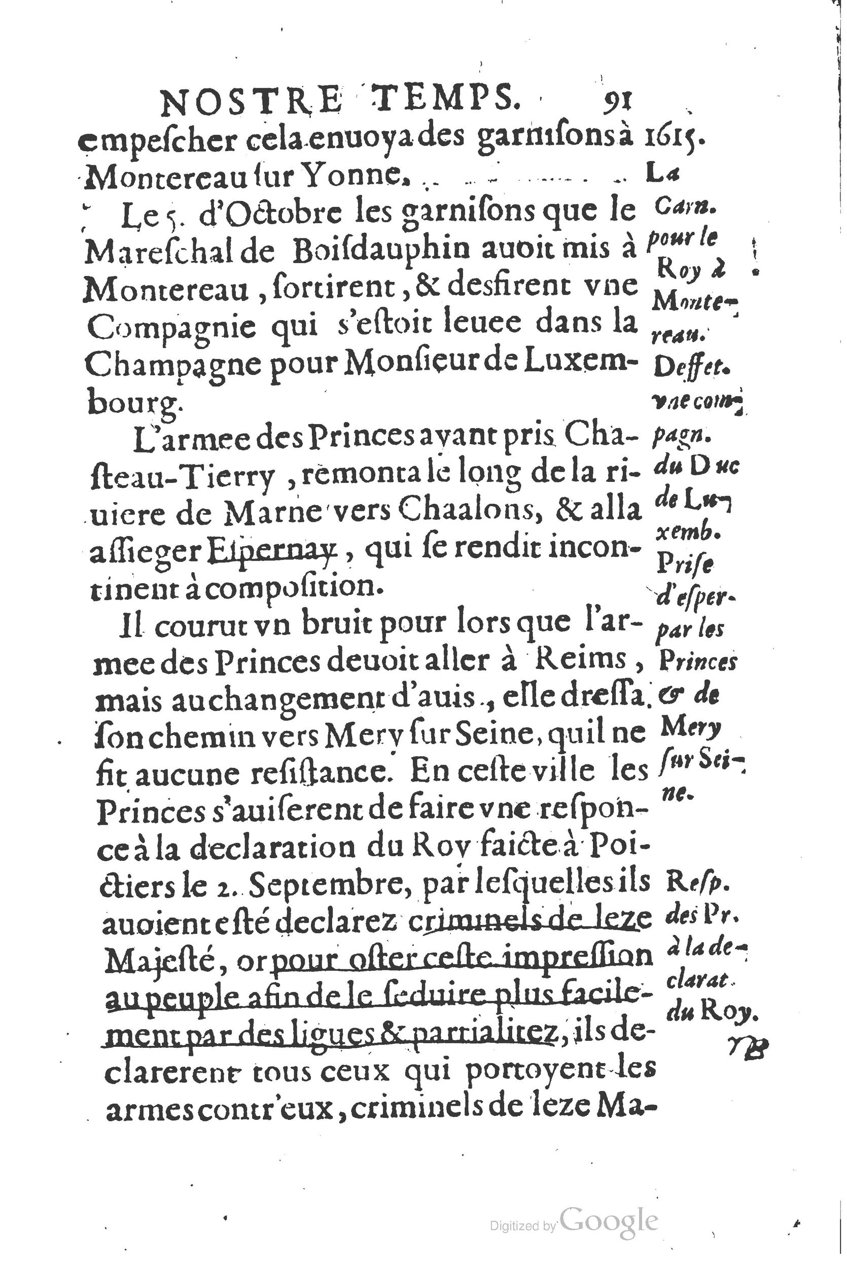 1626 - Joseph Bouillerot - Trésor de l’histoire générale de notre temps - BSB Munich