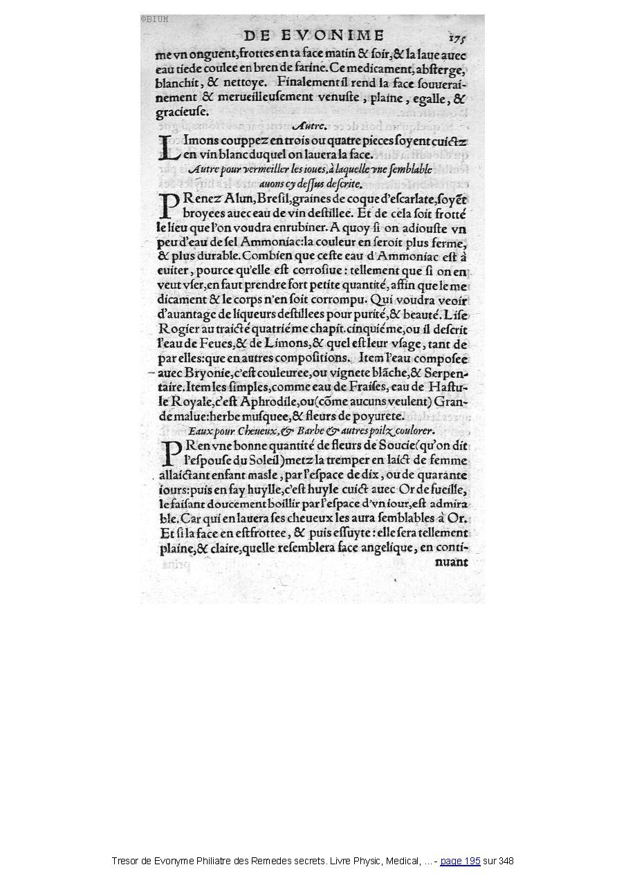 1555 - Balthazar Arnoullet - Trésor d’Évonyme Philiatre - Université Paris Cité