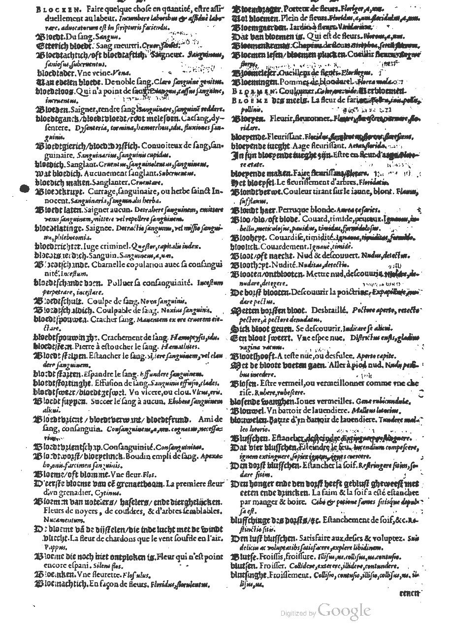 1573 - Christophe Plantin - Trésor du langage bas-allemand - BM Lyon 1573 - Christophe Plantin - Trésor du langage bas-allemand - BM Lyon