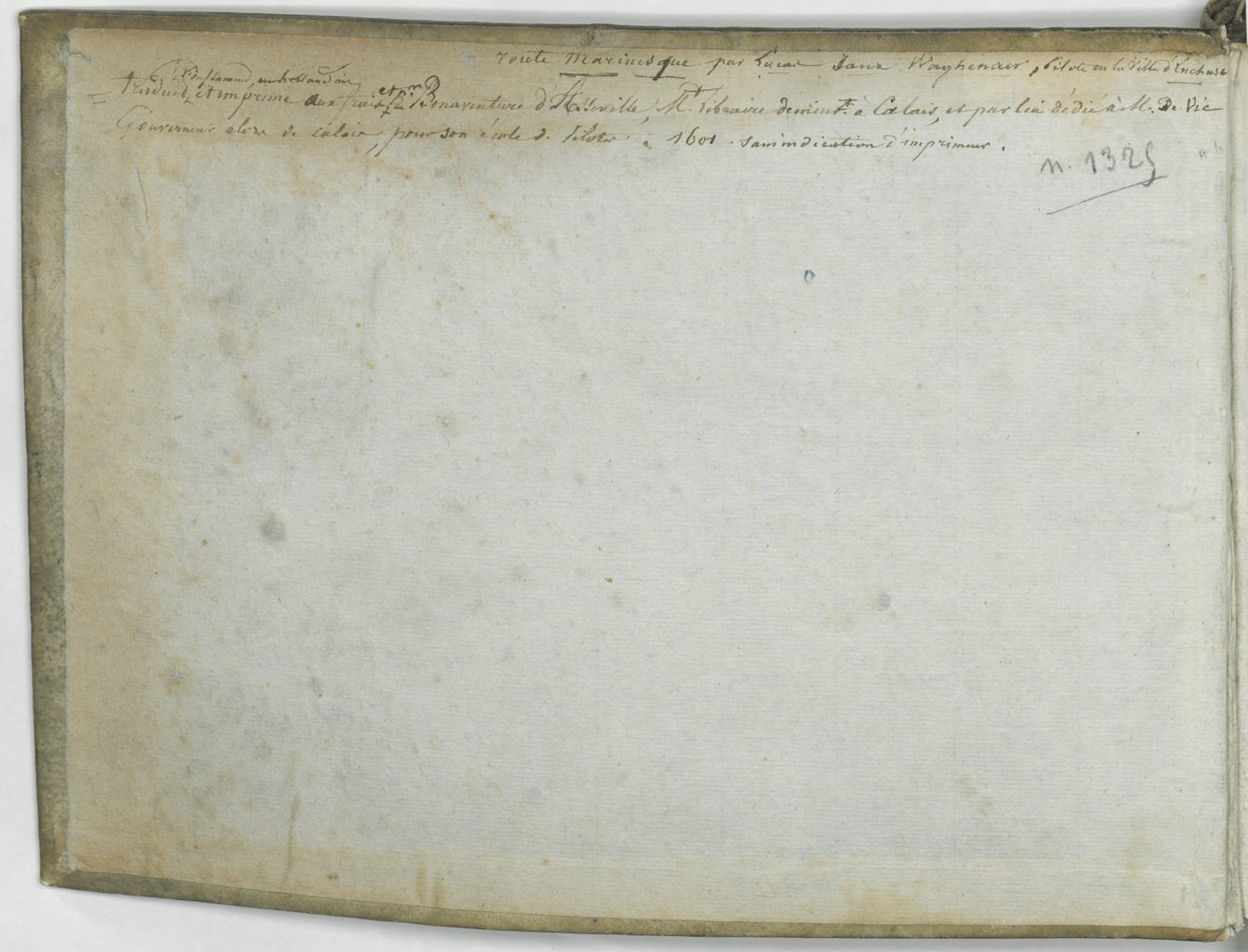 1601 - Bonaventure d’Aseville - Trésorerie ou cabinet de route marinesque - BnF