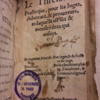 1549 Jean Palier et Guillaume Regnault - Trésor de pratique pour les juges - BIS