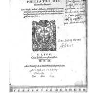 1555 - Balthazar Arnoullet - Trésor d’Evonyme Philiatre - Université Paris Cité