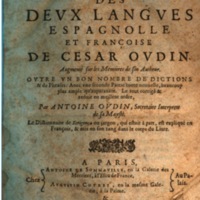 1645 - A. de Sommaville et A. Courbé - Trésor des deux langues espagnole et française - BSB Munich