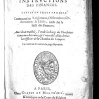 1599 - Jean Richer et Claude Monstr’oeil - Trésor des instructions des finances - BnF