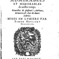 1610 - Paul Marceau - Trésor d’histoires admirables et mémorables - BSB Munich