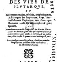1611 - Pierre Rigaud - Trésor des vies de Plutarque - BM Lyon