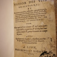 1569 - Benoît Rigaud - Trésor des vies de Plutarque - BNC Florence