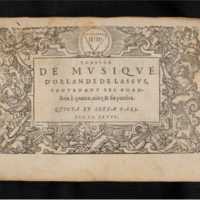 1576 - [Pierre de Saint-André] - Trésor de musique d’Orlande de Lassus Quinta et Sexta pars - KBR Bruxelles