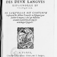 1616 - Veuve Marc Orry - Trésor des deux langues espagnole et française (Seconde partie) - BnF