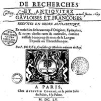 1655 - Augustin Courbé - Trésor de recherches et antiquités gauloises et françaises - BM Lyon