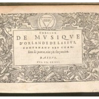 1576 - [Pierre de Saint-André] - Trésor de musique d’Orlande de Lassus Bassus - BSB Munich