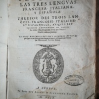 1609 - Philippe Albert et Alexandre Pernet - Trésor des trois langues française, italienne et espagnole (Première partie) - Venezia Marciana