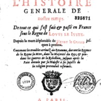 1623 - Joseph Bouillerot - Trésor de l’histoire générale de notre temps - BM Lyon