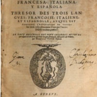 1609 - Philippe Albert et Alexandre Pernet - Trésor des trois langues française, italienne et espagnole (Première partie) - BSB Munich-001.jpeg