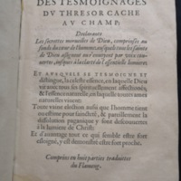 1581c. - Christophe Plantin - Le Livre des témoignages du Trésor caché au champ - Anvers Musée Plantin-Moretus