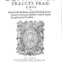 1564 - Henri Hylaire et Louis Cloquemin - Trésor des mots et traits français - BSB Munich