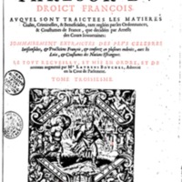 1629 - veuve Nicolas Buon - Trésor du droit français (21754 T. 3) - BM Lyon