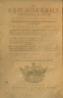 1617 - Samuel Crespin - Trésor des trois langues espagnole, française et italienne (Première partie) - Regensburg