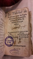 1549 - Jean Palier et Guillaume Regnault - Trésor de pratique pour les juges - BIS