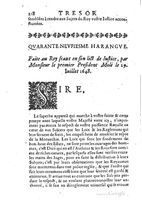 1654 - Michel Bobin - Trésor des harangues, remontrances et oraisons funèbres - BM Lyon