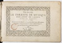 1594 - Paul Marceau - Trésor de musique d&#039;Orlande de Lassus, Superius, Bassus, Tenor, Quinta pars - BnF