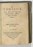 1552 - Vincent Sertenas - Trésor de pratique pour les juges - Kansas University